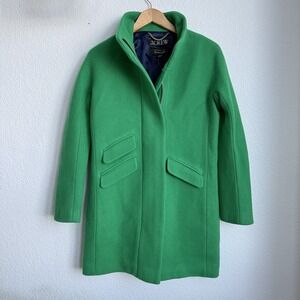Crew Nello Gori Stadium Cloth Cocoon Coat Women 00 Green‎ NWT $365 Italian Wool